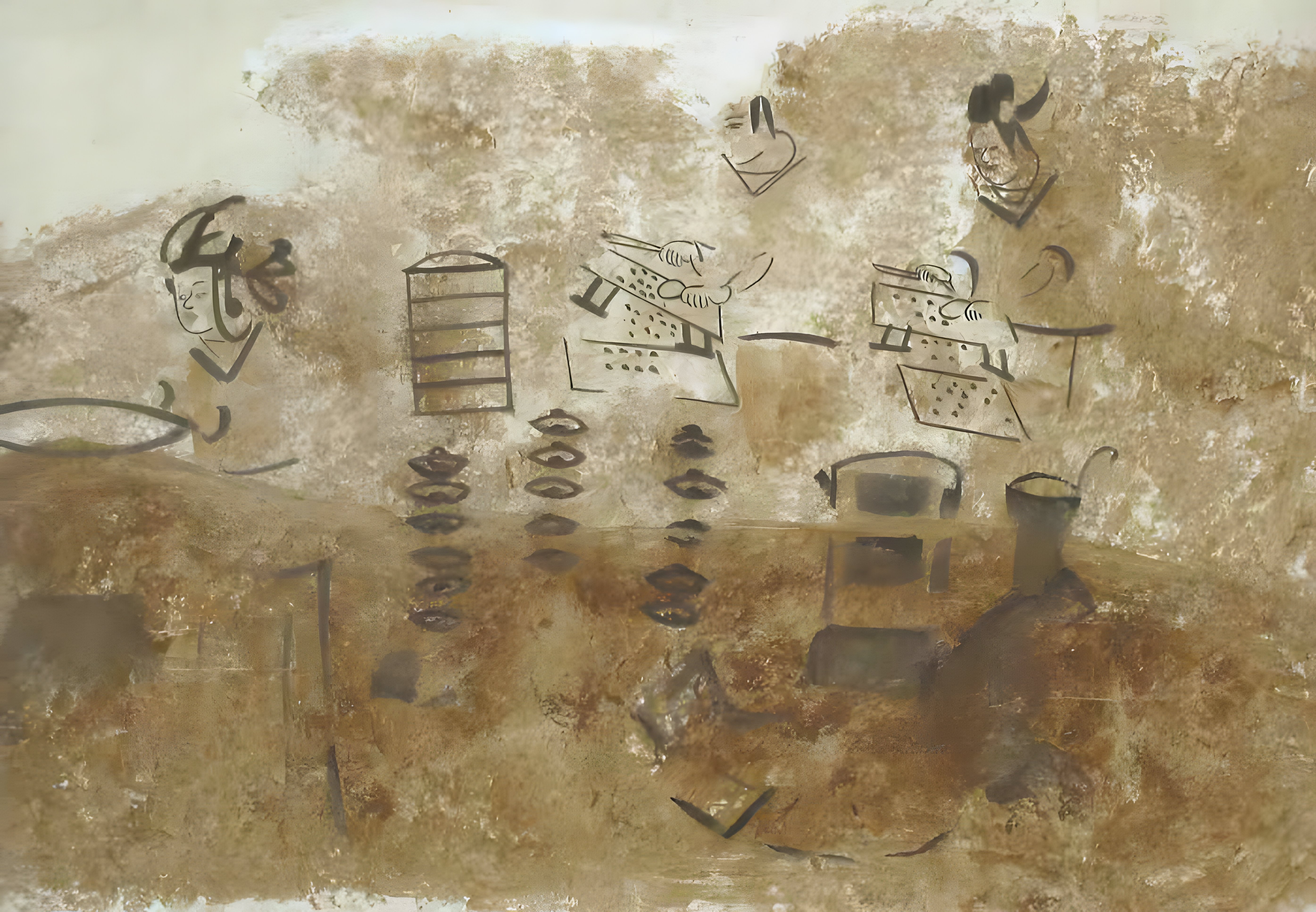 前燕鎏金镂空翼形片铜鞍桥饰